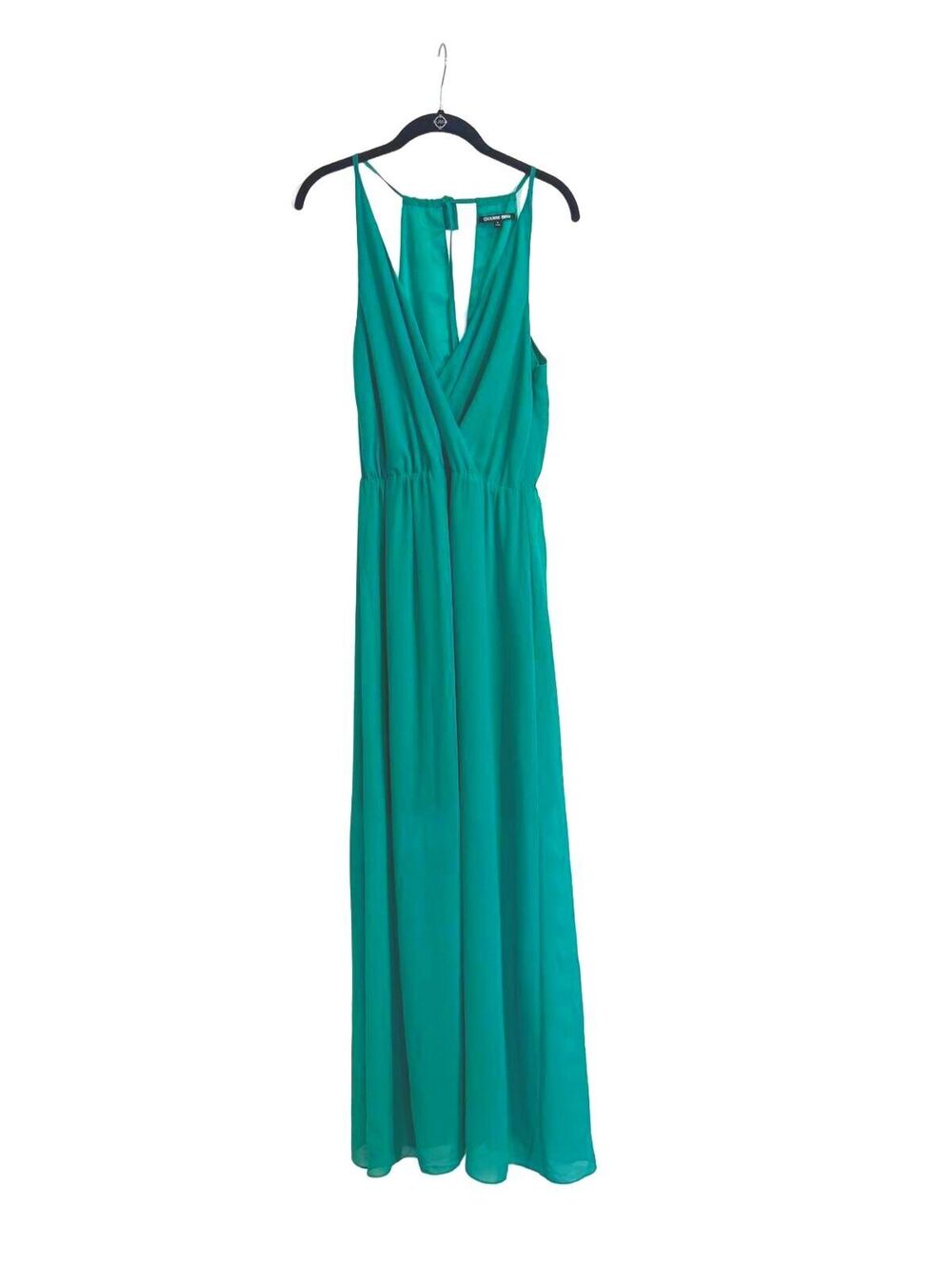 Gianni Bini Size S Emerald Green Maxi Dress Surplice V Neck Formal